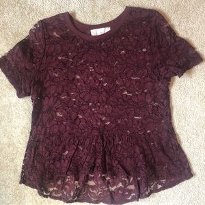 Peplum Lace Top